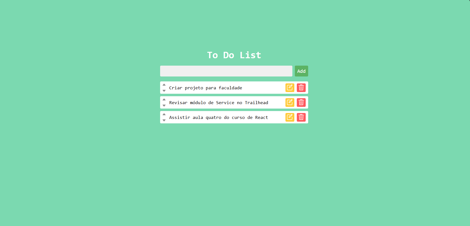 Projeto de uma to-do list
